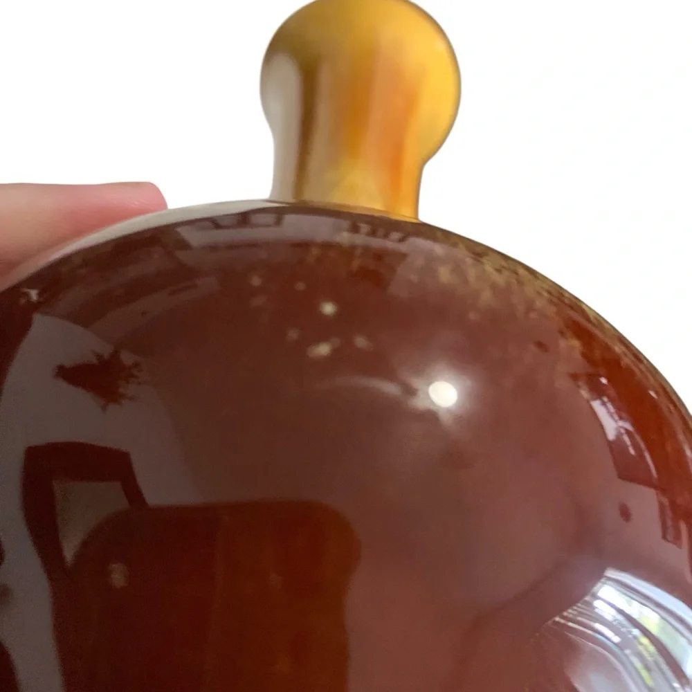 Blue Mountain Pottery BMP Brown & Gold Drip Glaze MCM Vase